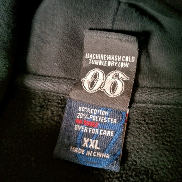 Famous Stars Straps Sweatshirt Men XXL Black Full Zip Skull Roses Hoodie - Picture 9 of 13